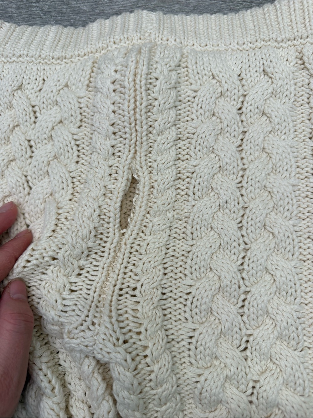 Lioness Serena Pant Cream Cable Knit Flare Pants Boho Coastal Grandma NWT *READ* - Picture 7 of 10